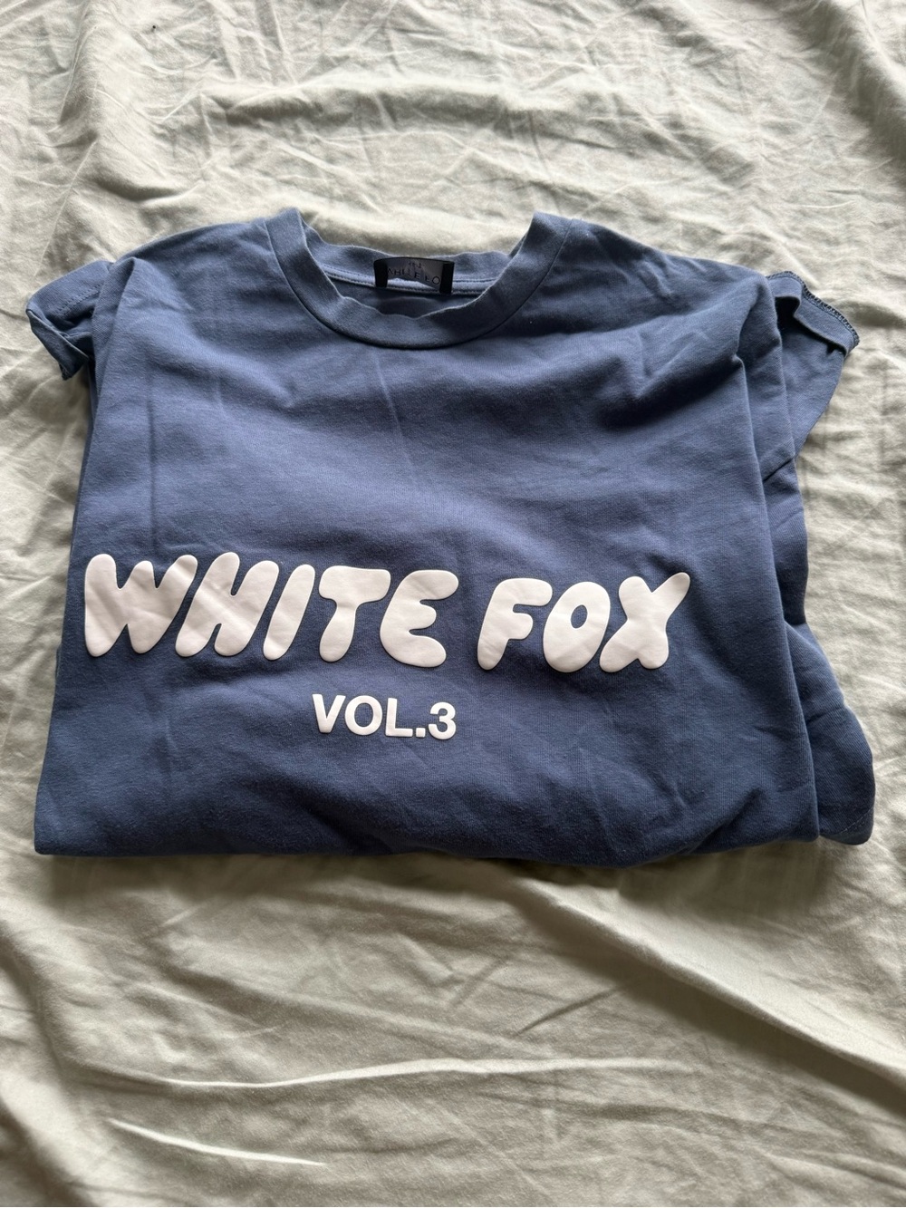 White Fox Boutique Navy Blue 'WHITE FOX VOL.3' Short Sleeve Tee